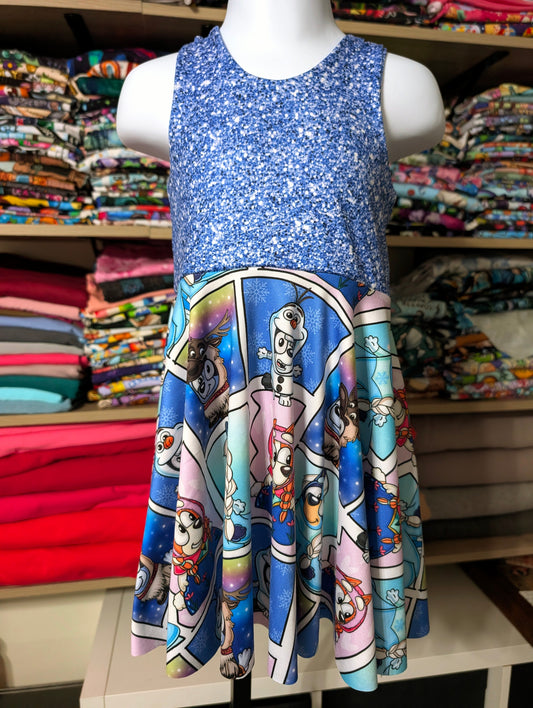 3t Frozen Cross Strap Dress